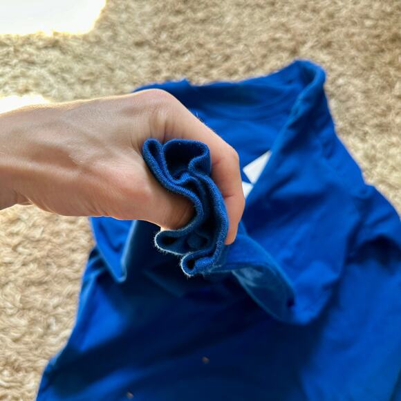 Adidas Amplifier Tee Blue Long Sleeve Big Logo Mens Size L - Picture 4 of 6